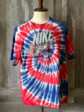 Nike SKELETON Basketball Exploration Series Tie-Dye T-Shirt GRATEFUL DEAD Sz L